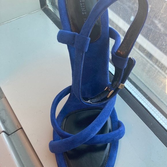 NWOT - SEXY CELINE SANDALS - WITH GOLD CLASP - 38.5 fits a SIZE 7 -NEVER WORN - Picture 6 of 9